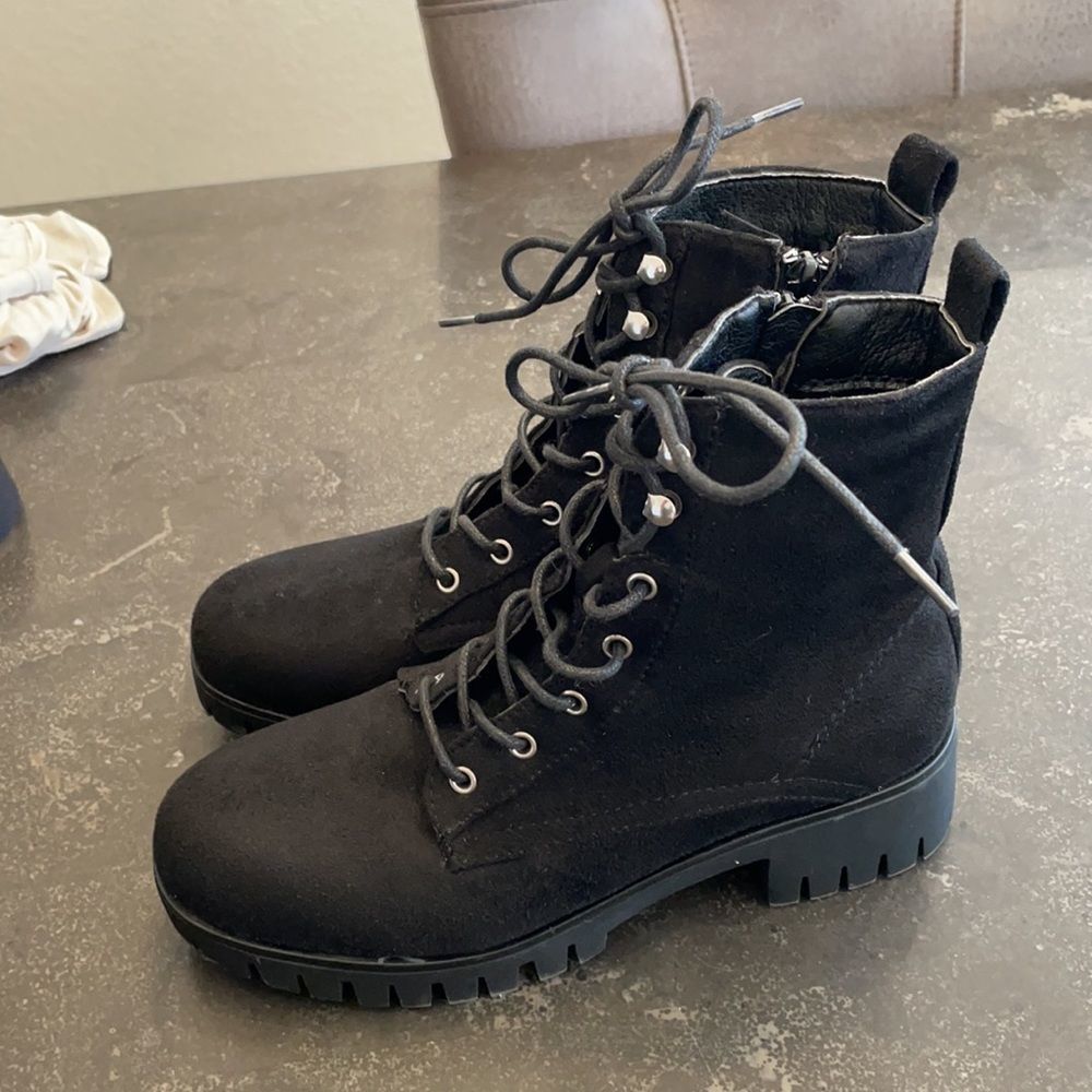 Charlotte Russe lace up boots , size 6